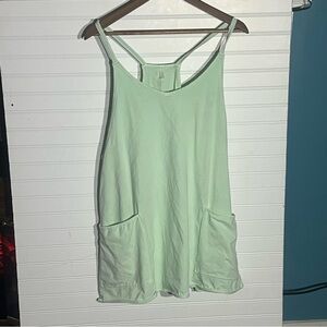 Free People Movement Hot Shot Mini Dress Romper in Pistachio Mint Size Large